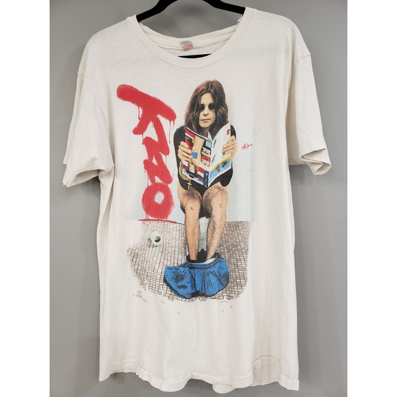 Vintage 1992 Ozzy Osbourne No More Tours T-Shirt XL Extra Large Double Sided - Picture 1 of 12
